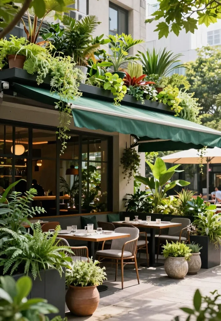 21 Stylish Restaurant Awning Ideas for Patio Dining 4 21 Stylish Restaurant Awning Ideas for Patio Dining 4. Green Roof Awnings for Sustainability 0