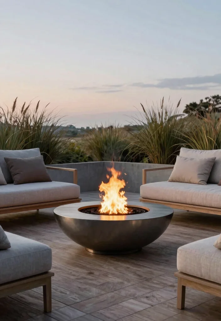 25 Breathtaking Fire Pit Inspiration Photos for Fall Nights 2. Modern Steel Fire Bowl 0