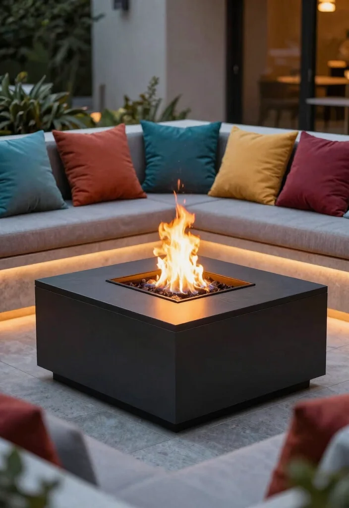 25 Breathtaking Fire Pit Inspiration Photos for Fall Nights 23. Elevated Fire Pit for a Unique Experience 0