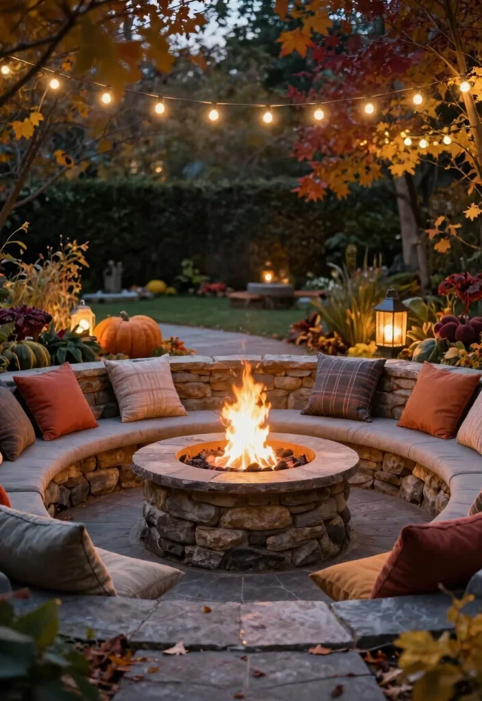 25 Breathtaking Fire Pit Inspiration Photos for Fall Nights 3. Stone Fire Pit with a Circular Seating 0