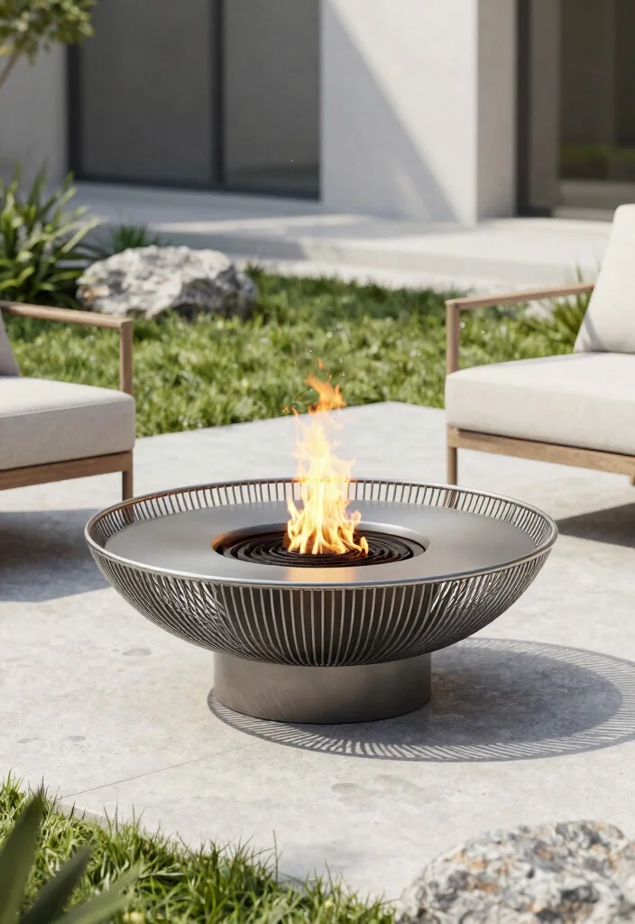 7 Badass Welded Fire Bowl Ideas for Metalworkers 3. The Minimalist Design 0