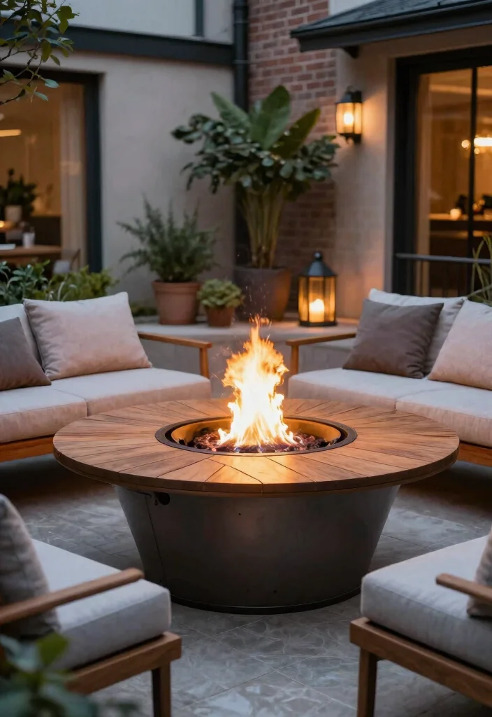 7 Badass Welded Fire Bowl Ideas for Metalworkers 4. The Fire Bowl Table Combo 0