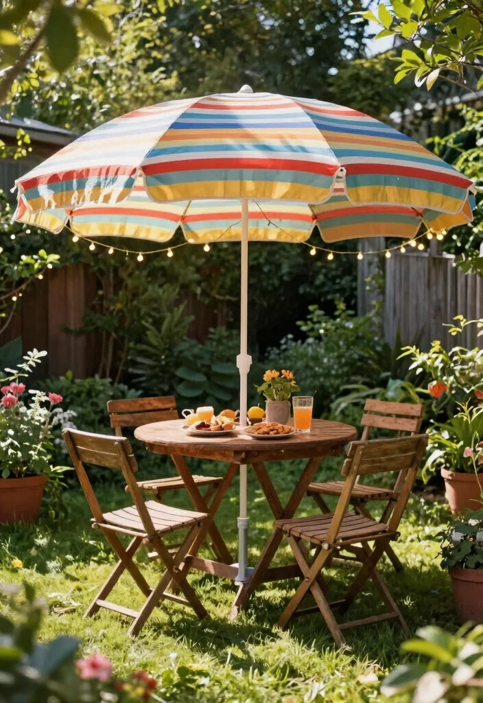 7 Best Above Ground Pool Umbrella Ideas Ultimate Shade 1. Vintage Market Style 0