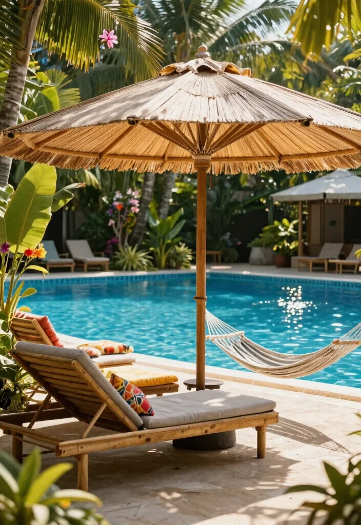 7 Best Above Ground Pool Umbrella Ideas Ultimate Shade 3. Eco Friendly Bamboo Umbrella 0
