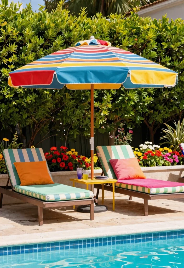 7 Best Above Ground Pool Umbrella Ideas Ultimate Shade 5. Colorful Market Umbrella 0