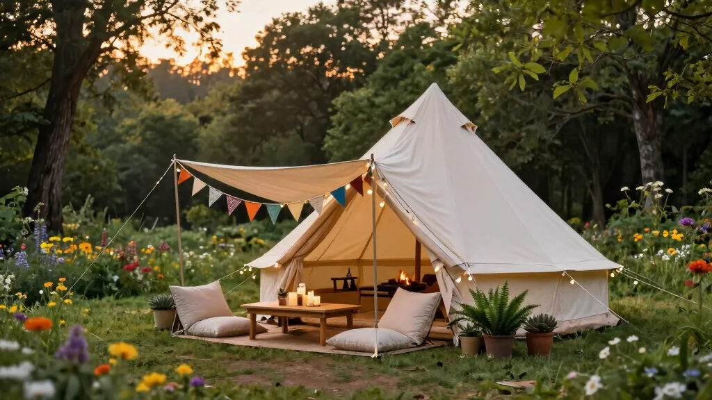 7 Cozy Bell Tent Awning Ideas for Glamping Setups
