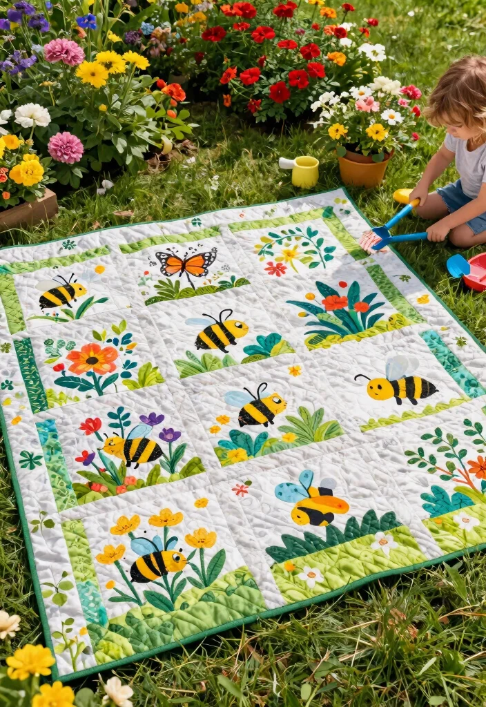 7 Creative Window Box Quilt Ideas for Sewing Projects 3. Whimsical Garden Motifs 0