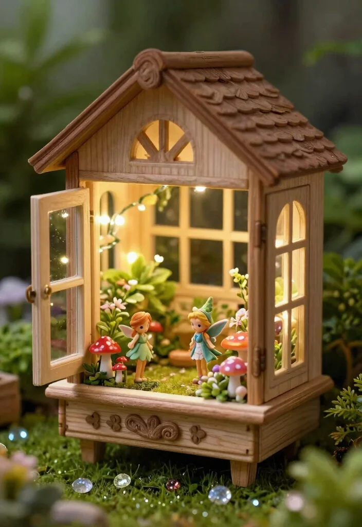 7 Cute Dollhouse Window Box Ideas for Miniatures 3. Whimsical Fairy Garden 0