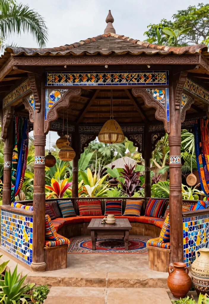 7 Exotic African Gazebo Ideas Thatched Roof Vibe 5. Cultural Heritage Gazebo 0