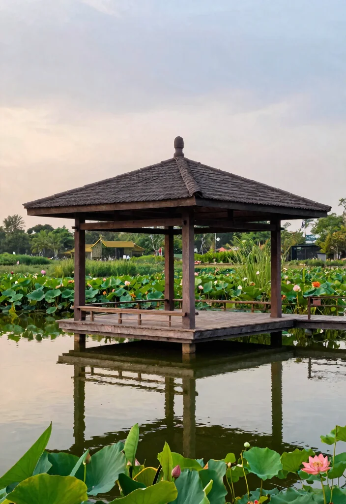 7 Exotic African Gazebo Ideas Thatched Roof Vibe 6. The Floating Gazebo 0