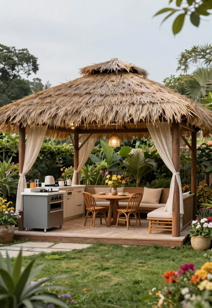 7 Exotic African Gazebo Ideas Thatched Roof Vibe 7. The Multifunctional Gazebo 0