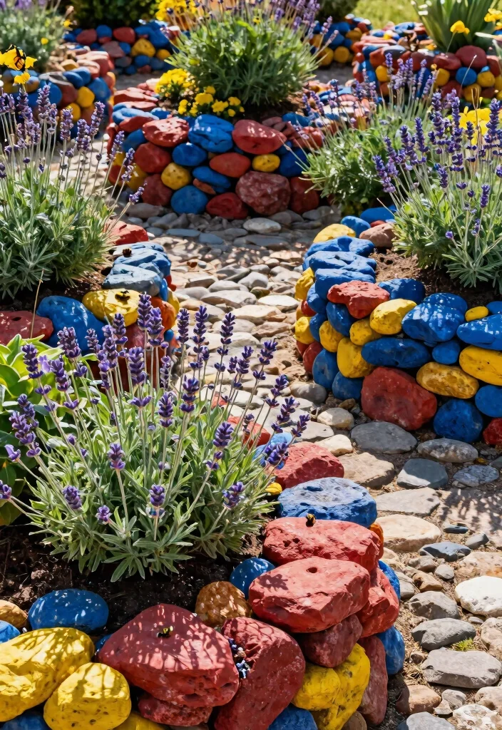 7 Industrial Outdoor Gabion Planter Ideas with Rocks 3 7 Industrial Outdoor Gabion Planter Ideas with Rocks 3. Colorful Rock Garden 0