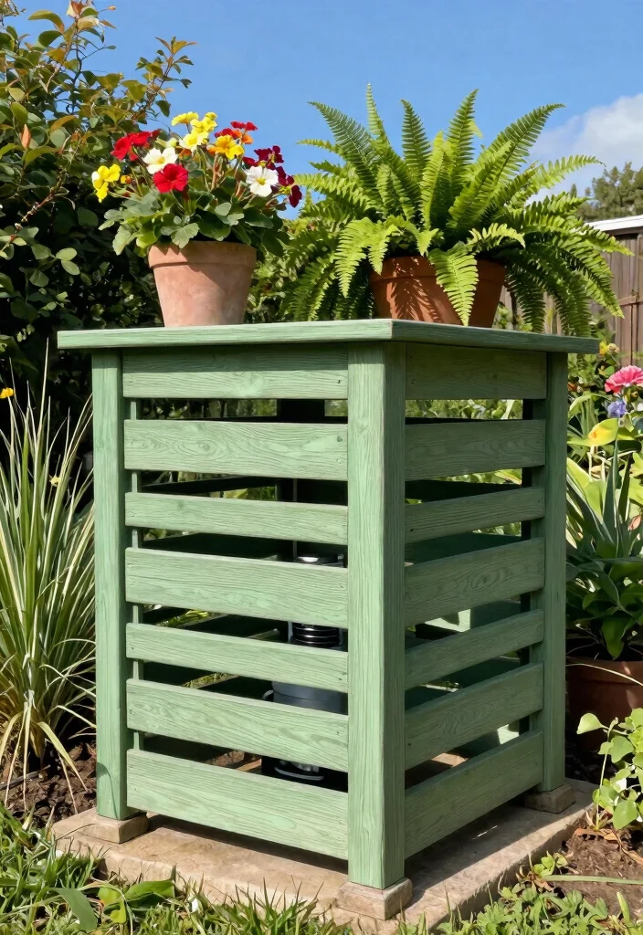 7 Quiet Above Ground Pool Pump Ideas to Hide Equipment 1. Decorative Wooden Enclosure 0