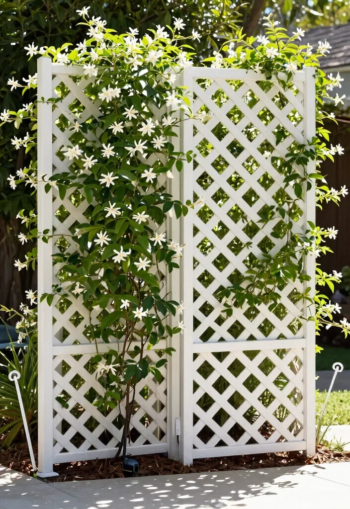7 Quiet Above Ground Pool Pump Ideas to Hide Equipment 2. Lattice Privacy Screen 0