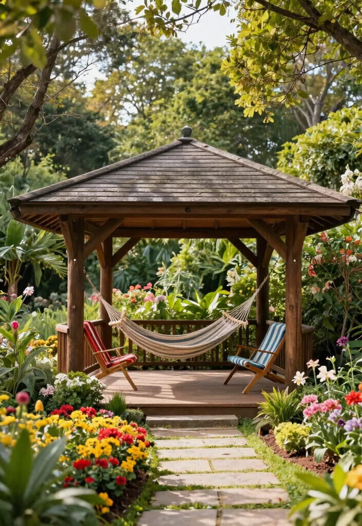 7 Rustic Log Gazebo Ideas for Cabin Backyards 2. Open Air Log Gazebo 0