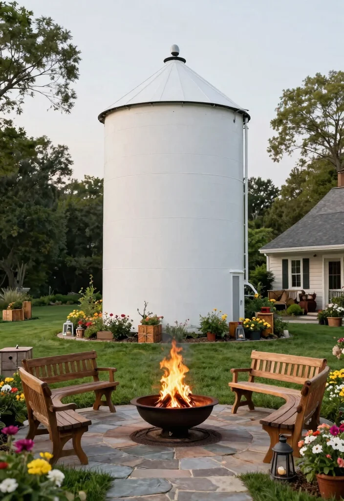 7 Rustic Silo Fire Pit Ideas for Your Farmhouse Backyard Vibe 1. Classic Silo Fire Pit 0