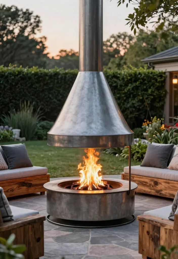 7 Rustic Silo Fire Pit Ideas for Your Farmhouse Backyard Vibe 7. Modern Rustic Silo Fire Pit 0