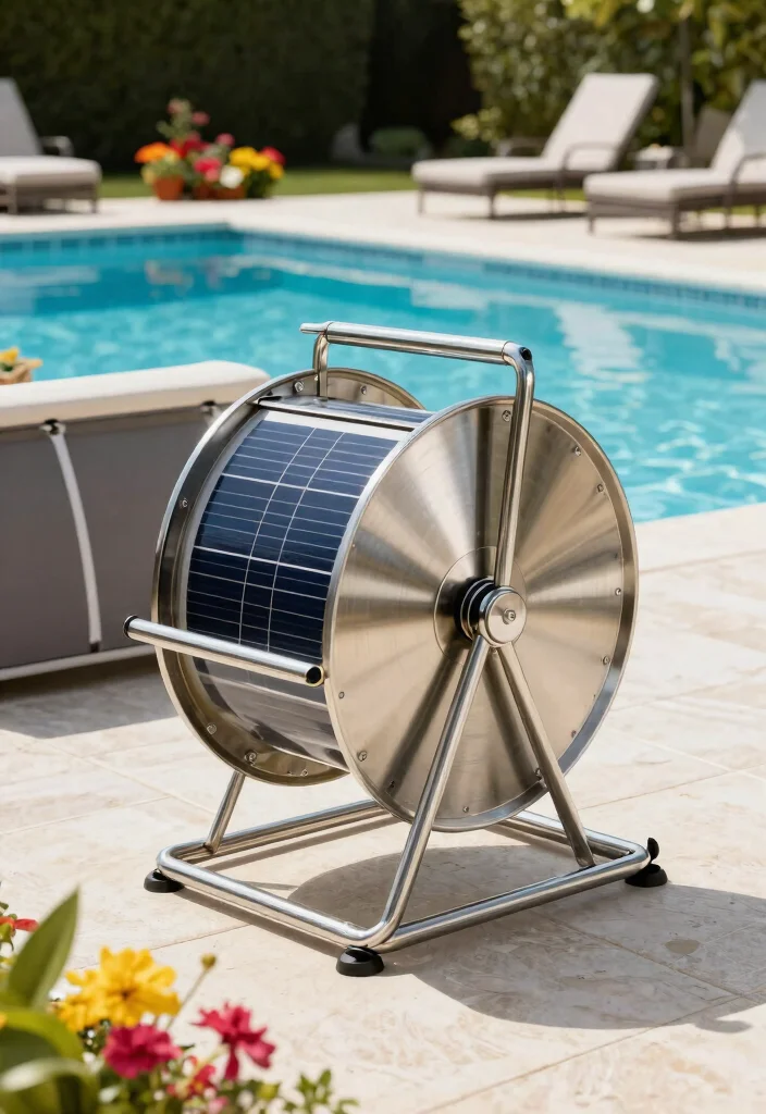 7 Smart Above Ground Pool Solar Cover Reel Ideas DIY 4. Metal Frame Solar Cover Reel 0