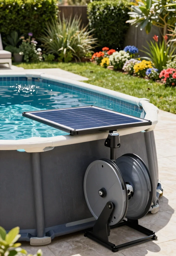 7 Smart Above Ground Pool Solar Cover Reel Ideas DIY 7. Automatic Solar Cover Reel System 0