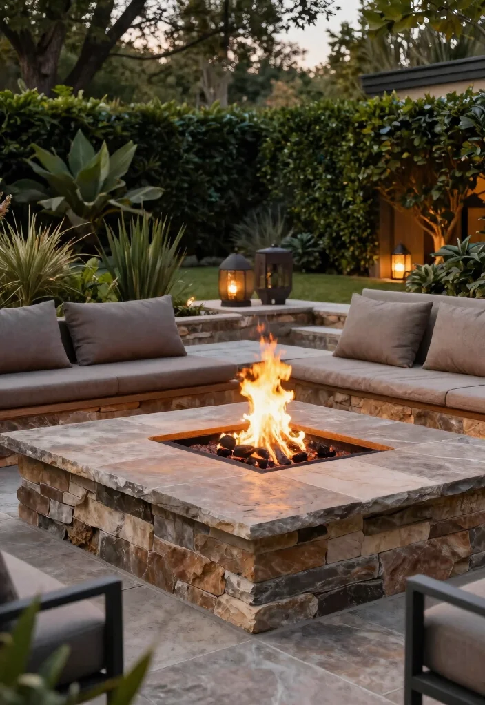 9 Best Fire Pit Flooring Ideas Fireproof and Safe 8. Heat Resistant Composite Stone 0