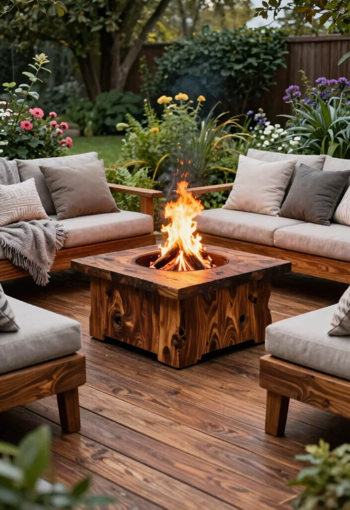 9 Best Fire Pit Flooring Ideas Fireproof and Safe 9. Natural Wood Decking 0