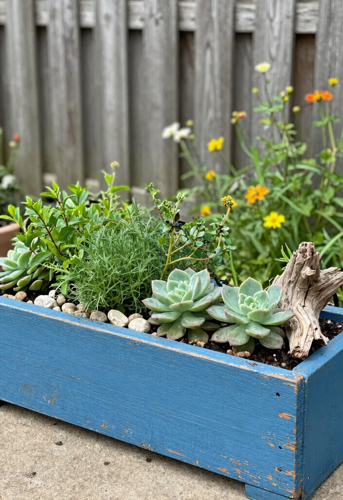 9 Charming Blue Window Box Ideas for Cottage Homes 4. Rustic Charm with Wooden Boxes 0