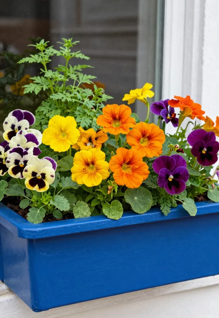 9 Charming Blue Window Box Ideas for Cottage Homes 7. Edible Blooms 0