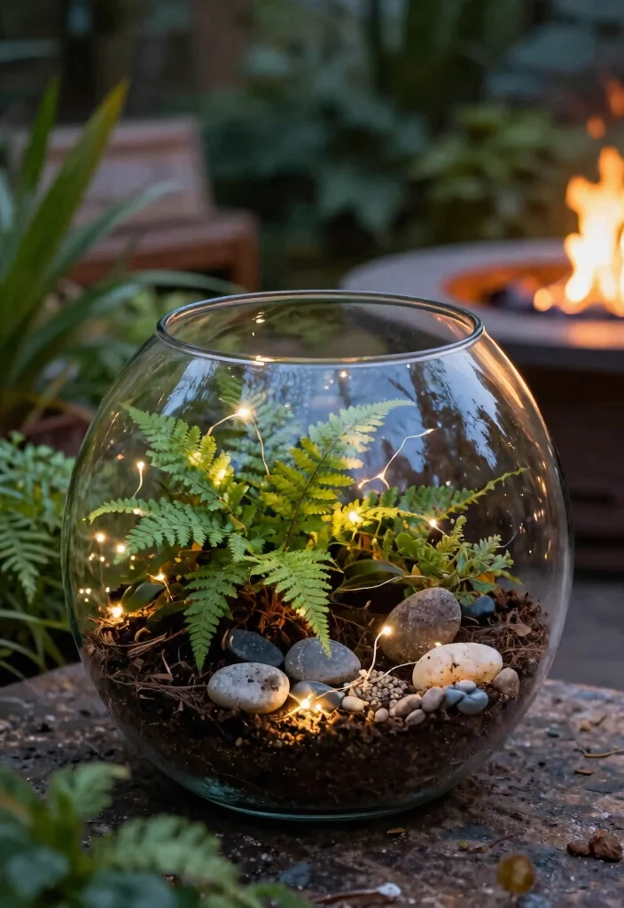 9 Clever Fire Pit Planter Ideas to Upcycle Old Bowls 5. Upcycled Glass Bowl Terrarium 0