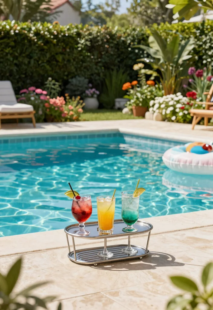 9 Clever Pool Shelf Ideas Above Ground Hold Your Drinks 3. In Ground Drink Holders 0
