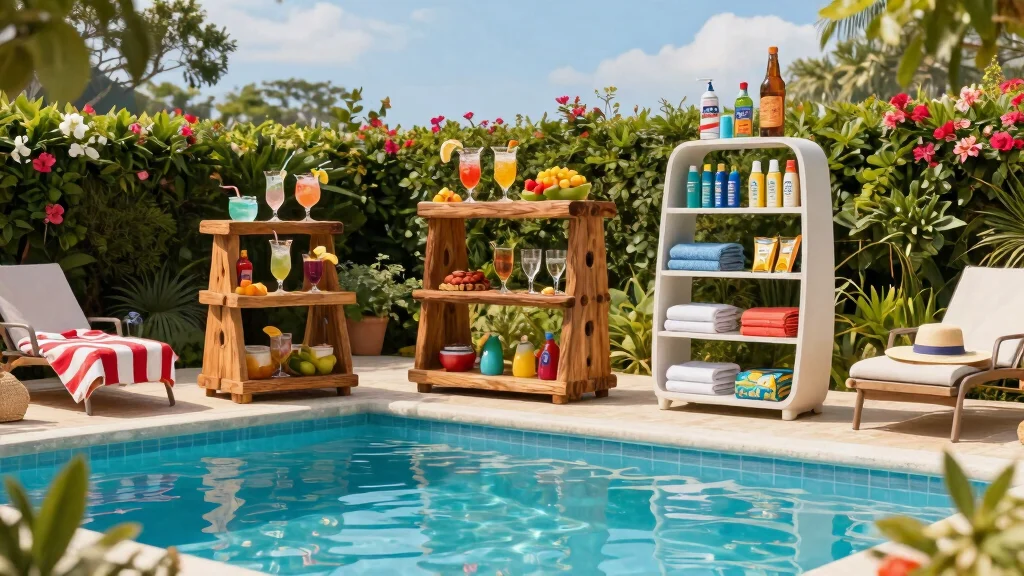 9 Clever Pool Shelf Ideas Above Ground [Hold Your Drinks]