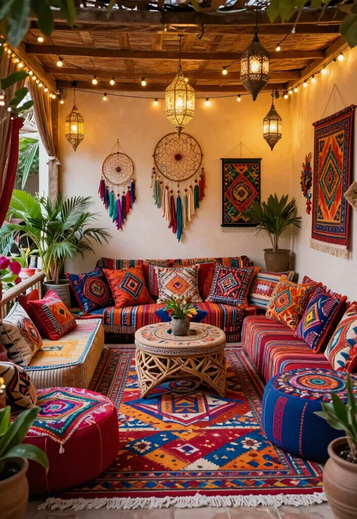 9 Cozy Above Ground Pool Cabana Ideas for Shade 6. Bohemian Vision 0