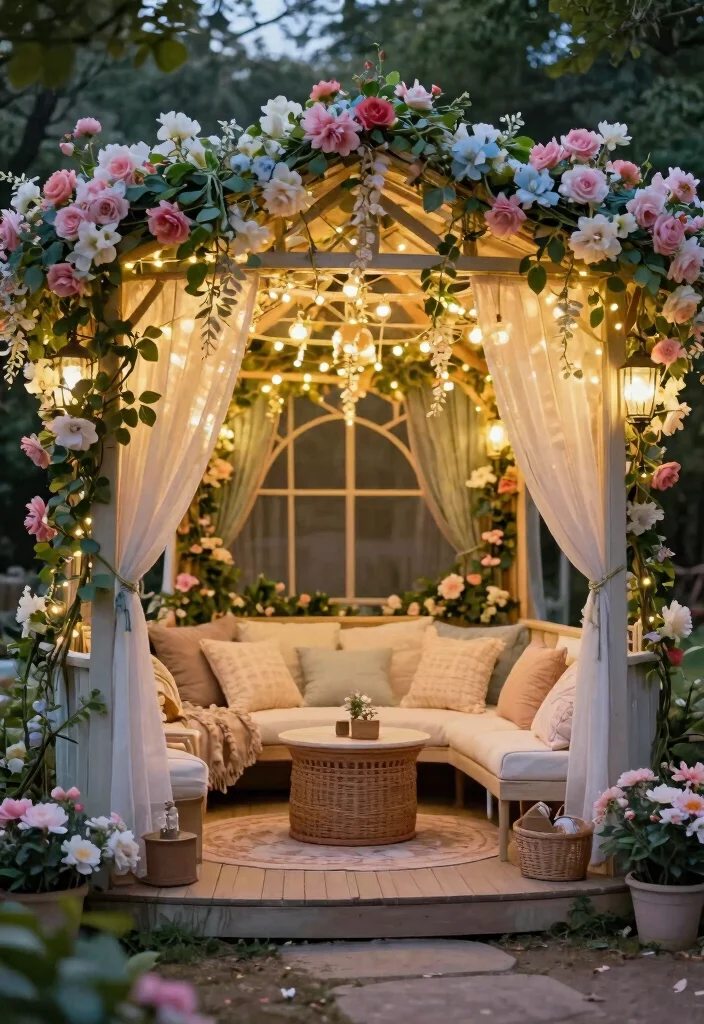 9 Cozy Above Ground Pool Cabana Ideas for Shade 8. Fairy Tale Hideaway 0