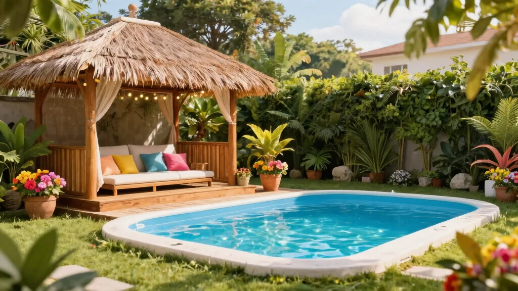 9 Cozy Above Ground Pool Cabana Ideas for Shade