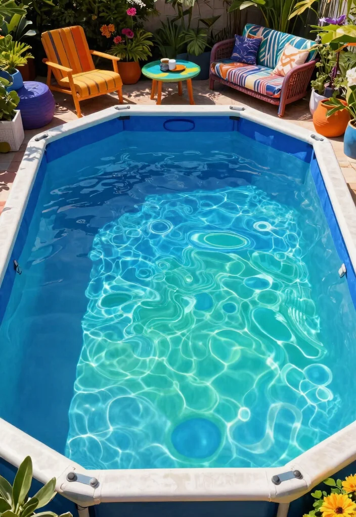 9 Creative Above Ground Pool Coating Ideas to Upgrade 6. Artistic Paint Techniques 0