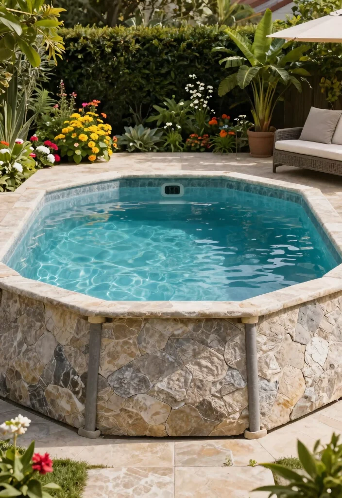 9 Creative Above Ground Pool Coating Ideas to Upgrade 8. Textured Coatings for a Unique Touch 0