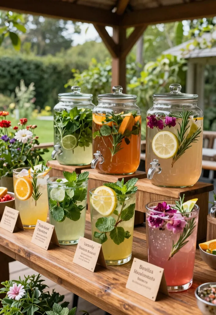 9 Creative Gazebo Food Stall Ideas for Outdoor Events 2. Herbal Infusion Station 0