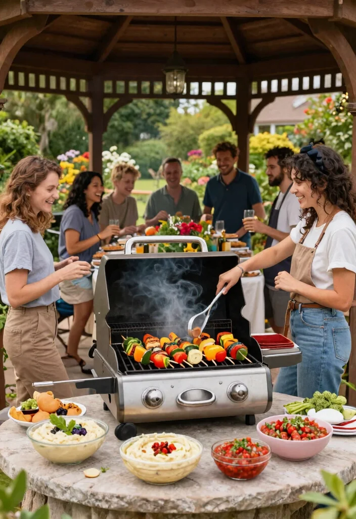 9 Creative Gazebo Food Stall Ideas for Outdoor Events 3. Grilled Garden Goodness 0