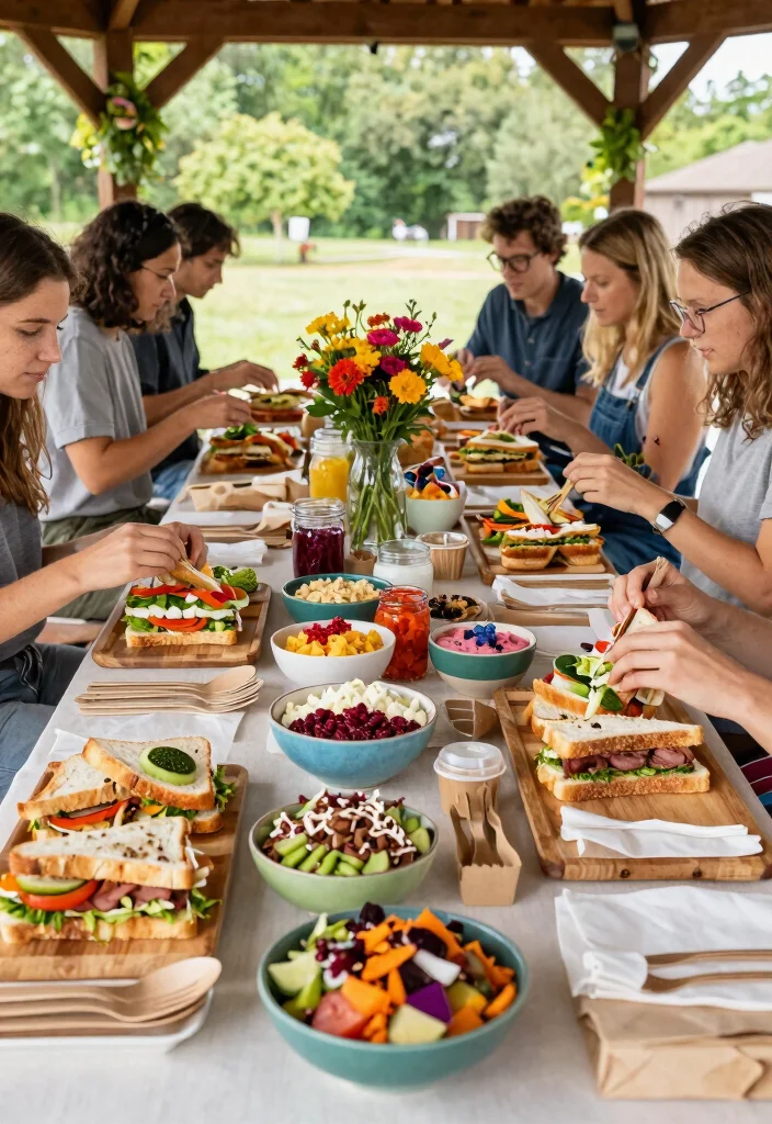 9 Creative Gazebo Food Stall Ideas for Outdoor Events 7. DIY Sandwich Station 0