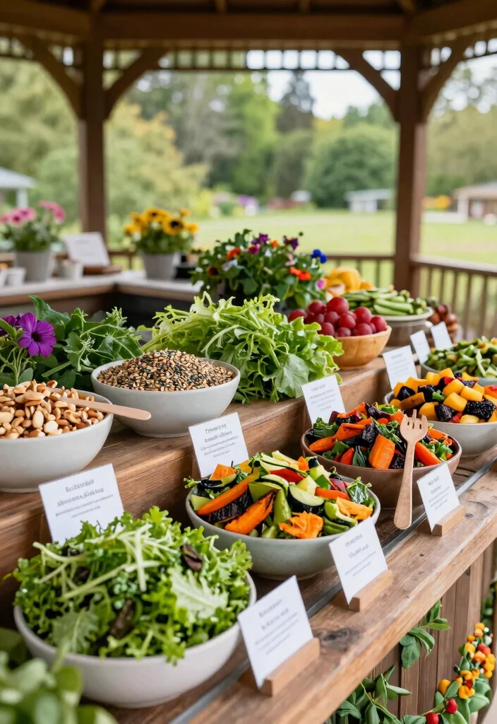 9 Creative Gazebo Food Stall Ideas for Outdoor Events 8. Seasonal Salad Bar 0
