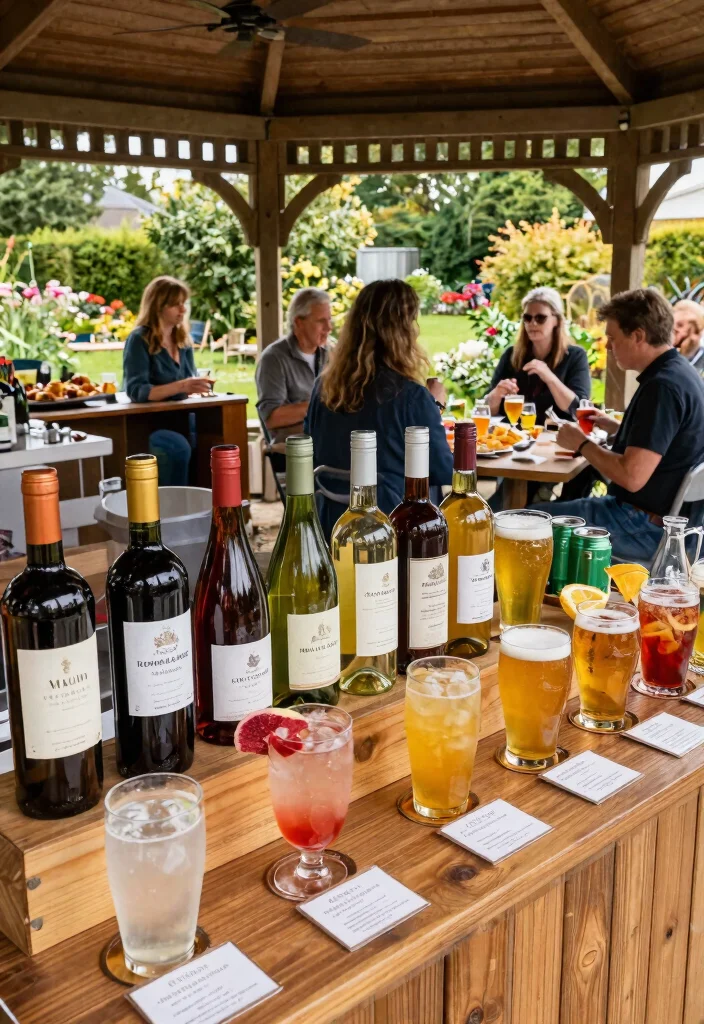 9 Creative Gazebo Food Stall Ideas for Outdoor Events 9. Themed Beverage Pairings 0
