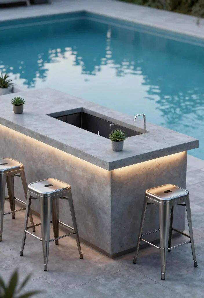 9 DIY Above Ground Pool Bar Top Ideas for Entertaining 3 9 DIY Above Ground Pool Bar Top Ideas for Entertaining 3. Modern Minimalist Bar 0