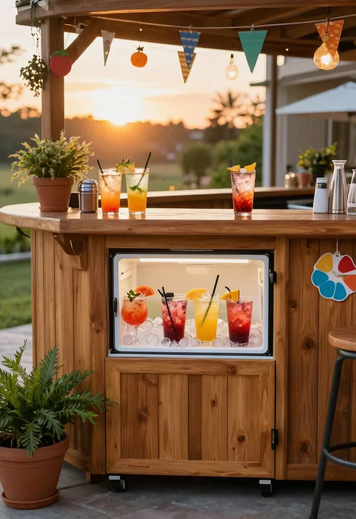 9 DIY Above Ground Pool Bar Top Ideas for Entertaining 7 9 DIY Above Ground Pool Bar Top Ideas for Entertaining 7. Bar with Built in Cooler 0