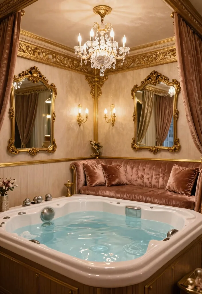 9 Dreamy She Shed Hot Tub Ideas for a Private Spa Retreat 7 9 Dreamy She Shed Hot Tub Ideas for a Private Spa Retreat 7. Vintage Glam 0