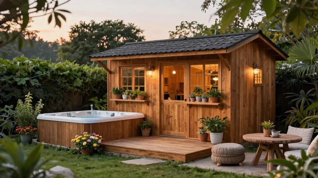 9 Dreamy She Shed Hot Tub Ideas for a Private Spa Retreat