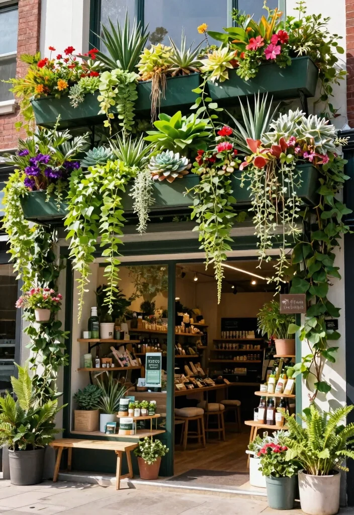 9 Eye Catching Shop Awning Ideas Boost Curb Appeal 4. Greenery Covered Awning 0