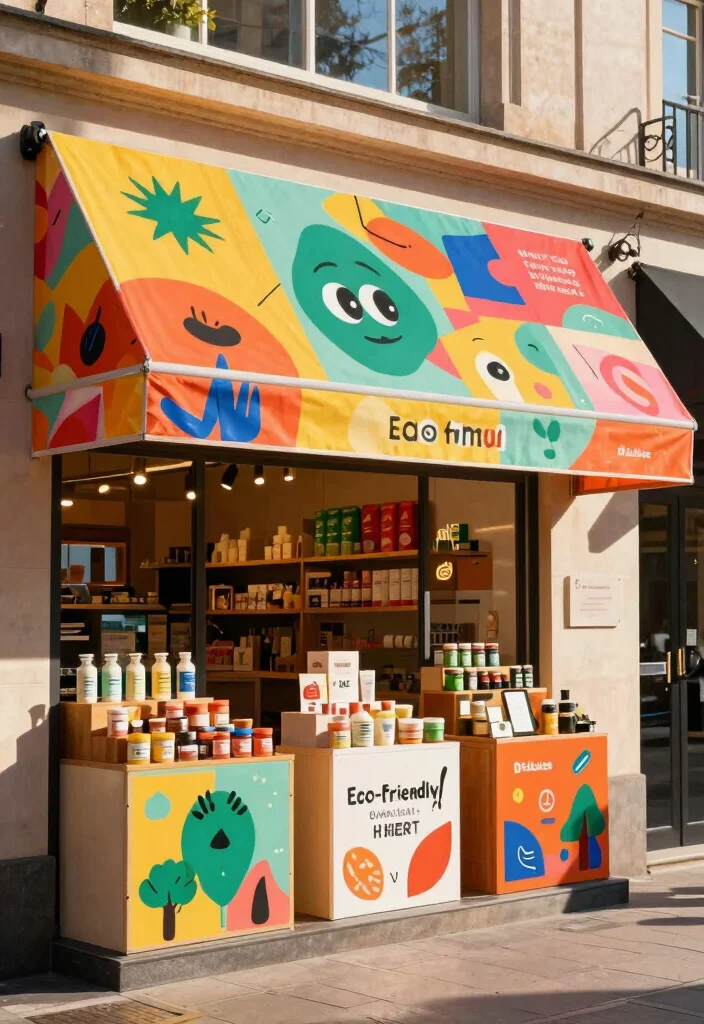 9 Eye Catching Shop Awning Ideas Boost Curb Appeal 7. Custom Print Vinyl Awning 0