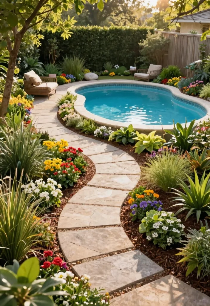9 Genius Above Ground Pool Concepts for Sloped Yard Solutions 5 9 Genius Above Ground Pool Concepts for Sloped Yard Solutions 5. Natural Edges Landscaping with Purpose 0