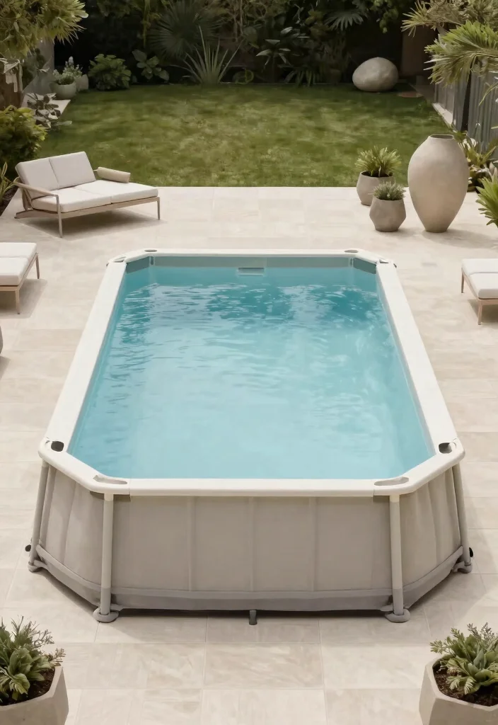 9 Genius Above Ground Pool Concepts for Sloped Yard Solutions 7 9 Genius Above Ground Pool Concepts for Sloped Yard Solutions 7. Modern Minimalism Clean and Sleek 0