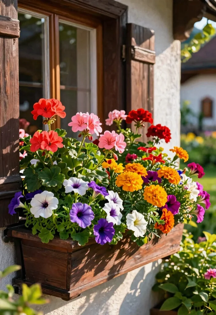 9 Lush German Window Planter Ideas Bavarian Balcony Vibe 2. Bold Blooms Dazzling Flower Arrangements 0