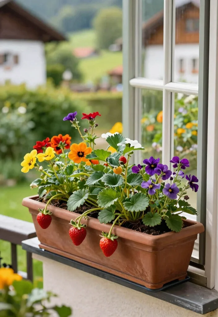 9 Lush German Window Planter Ideas Bavarian Balcony Vibe 8. Edible Elegance Growing Fruits and Vegetables 0
